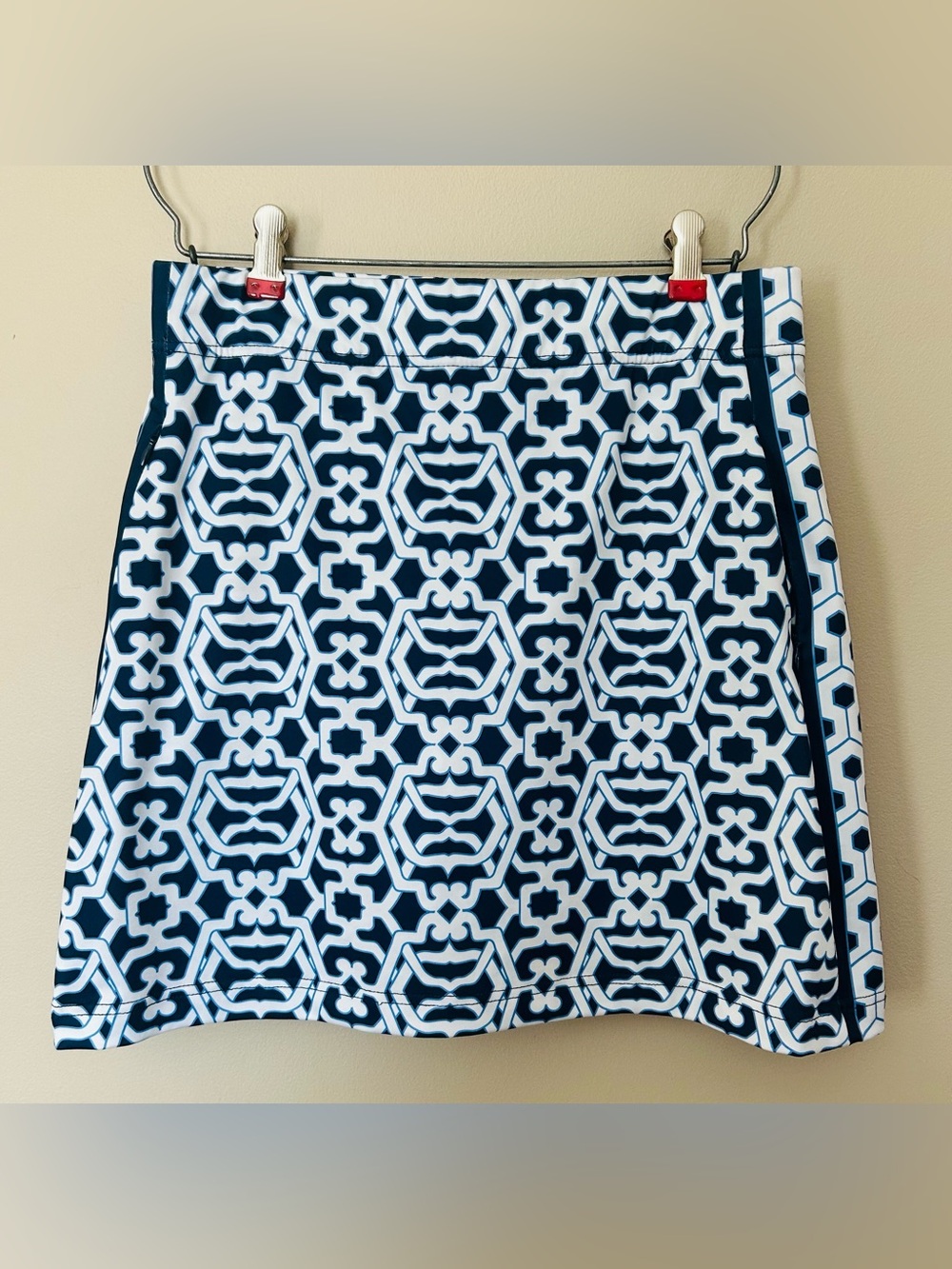 Gretchen Scott Designs Navy and White Geometric Skort